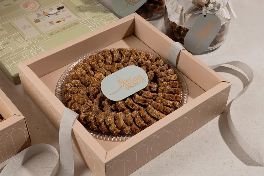 Healthy dates transparent plate