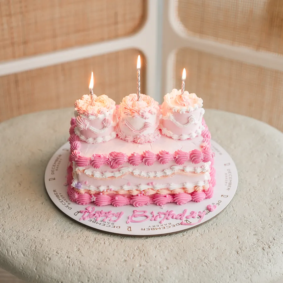 Mini cake cakes pink cream 💗