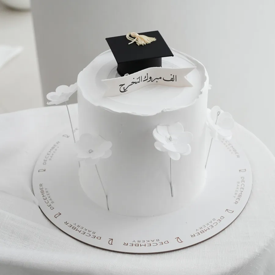 Flower white 🎓 gradation cake 6inch