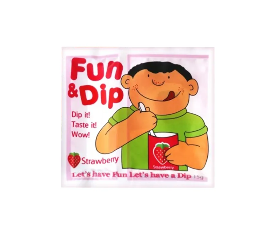 Fun & Dip Strawberry Candy with Powder 24 Pieces x 15g