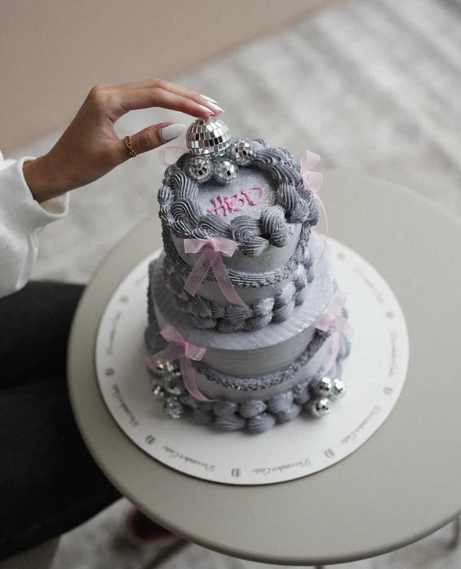 Double silver cake 6inch mix chocolate vanilla