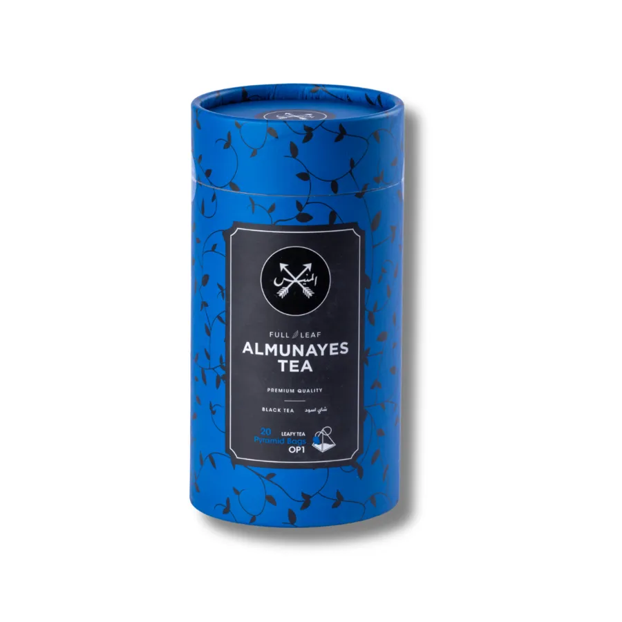 Almunayes Pyramid Tea Bags Blue Canister 40g (20 bags x 2 gm )