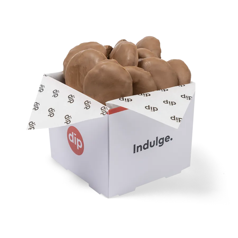 Mini cookies dipped in chocolate