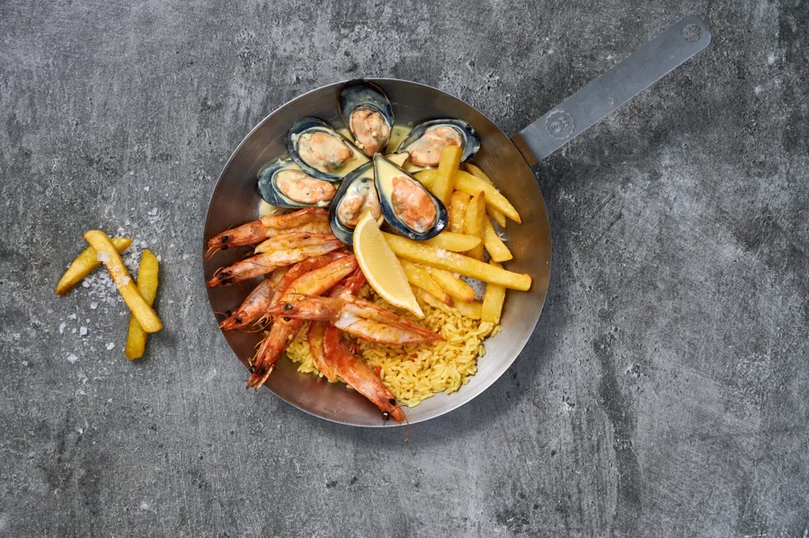 Prince Prawns and mussels