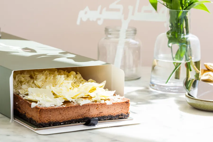 Large Baked Chocolate Cheesecake