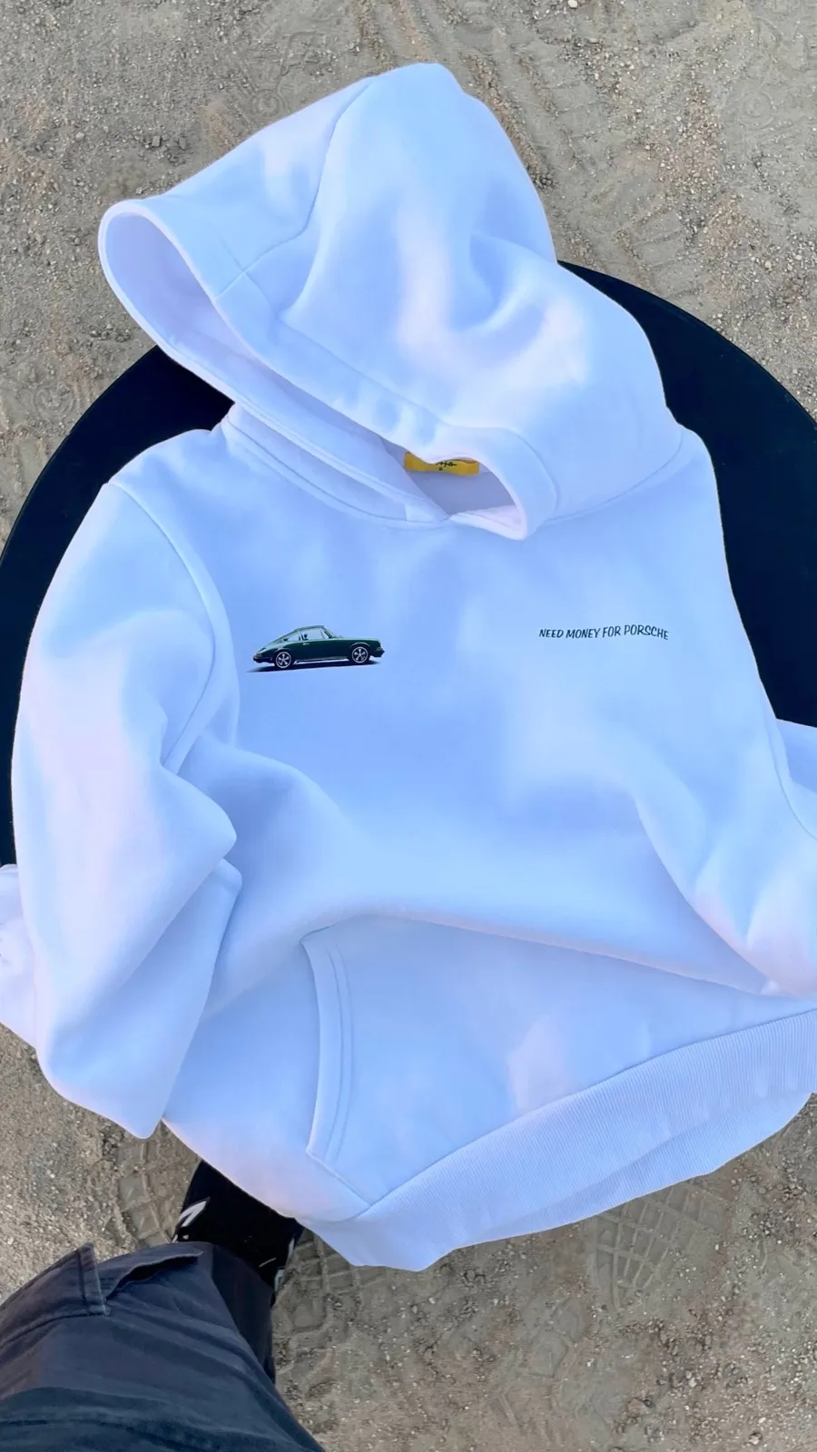PORSCHE WHITE HOODIE