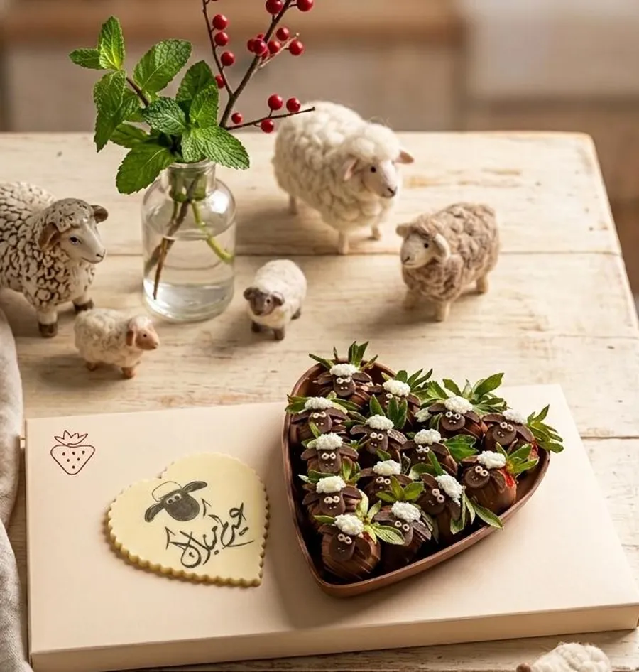 Eid sheep box with luxury strawberries ( FARWLA )