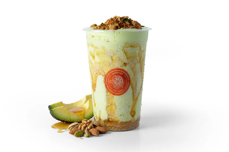 Avocado With Honey And Nuts Juice