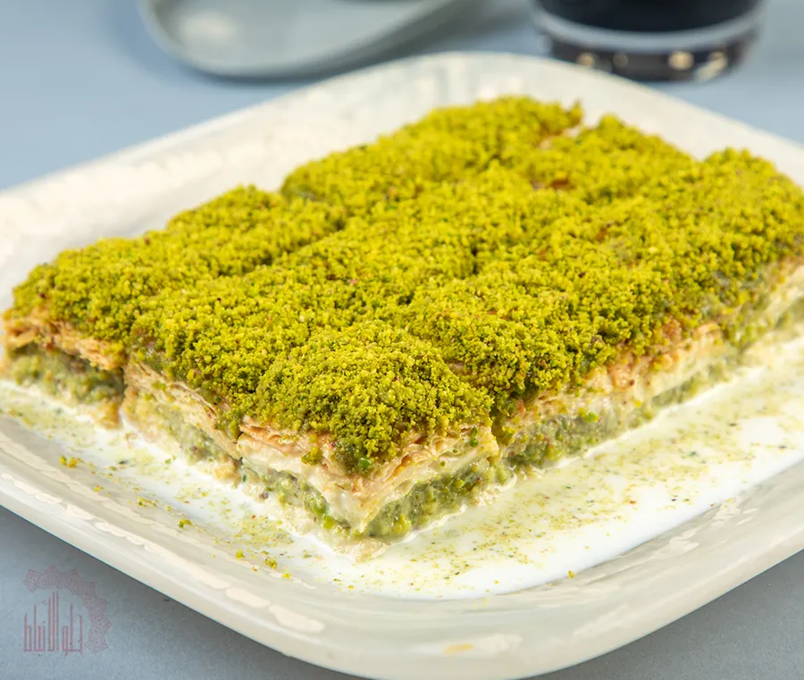 Turkish Baklava with Milk Pistachios