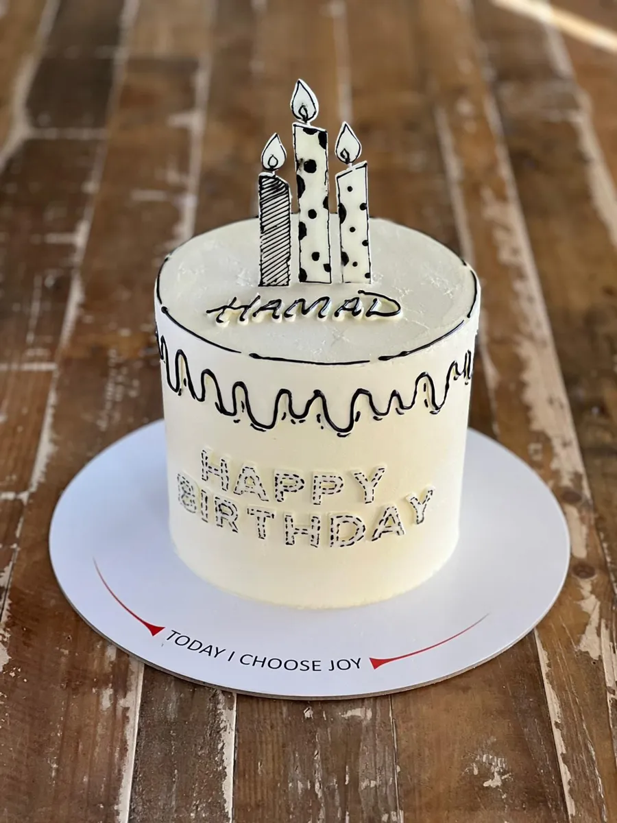 Candle Comic Cake