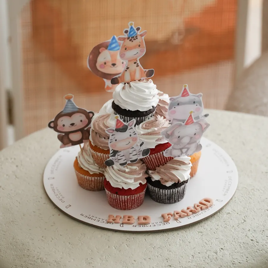 Cup cake zoo 12pic