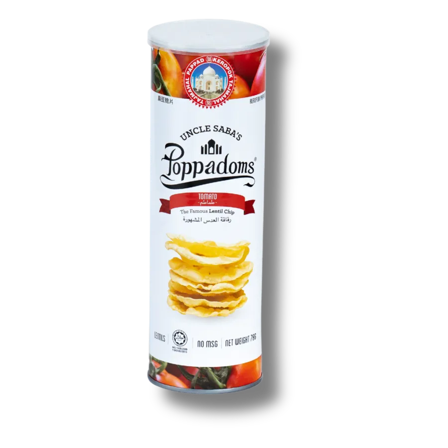 Uncle Sabas Poppadoms Tomato70 gm