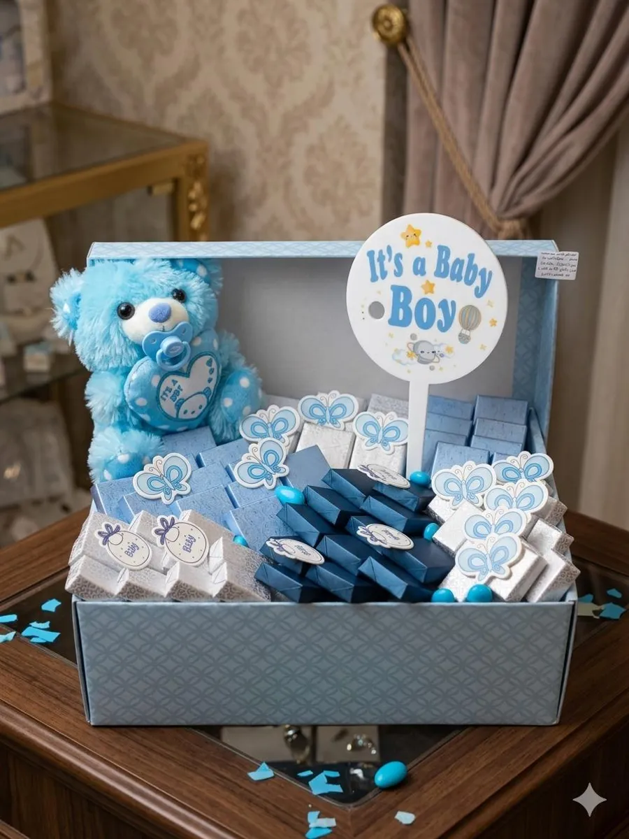 "Newborn Baby Boy Chocolate Box" 👶🍫