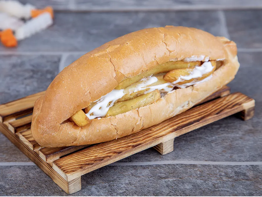 Fries with Mozzarella Sandwich
