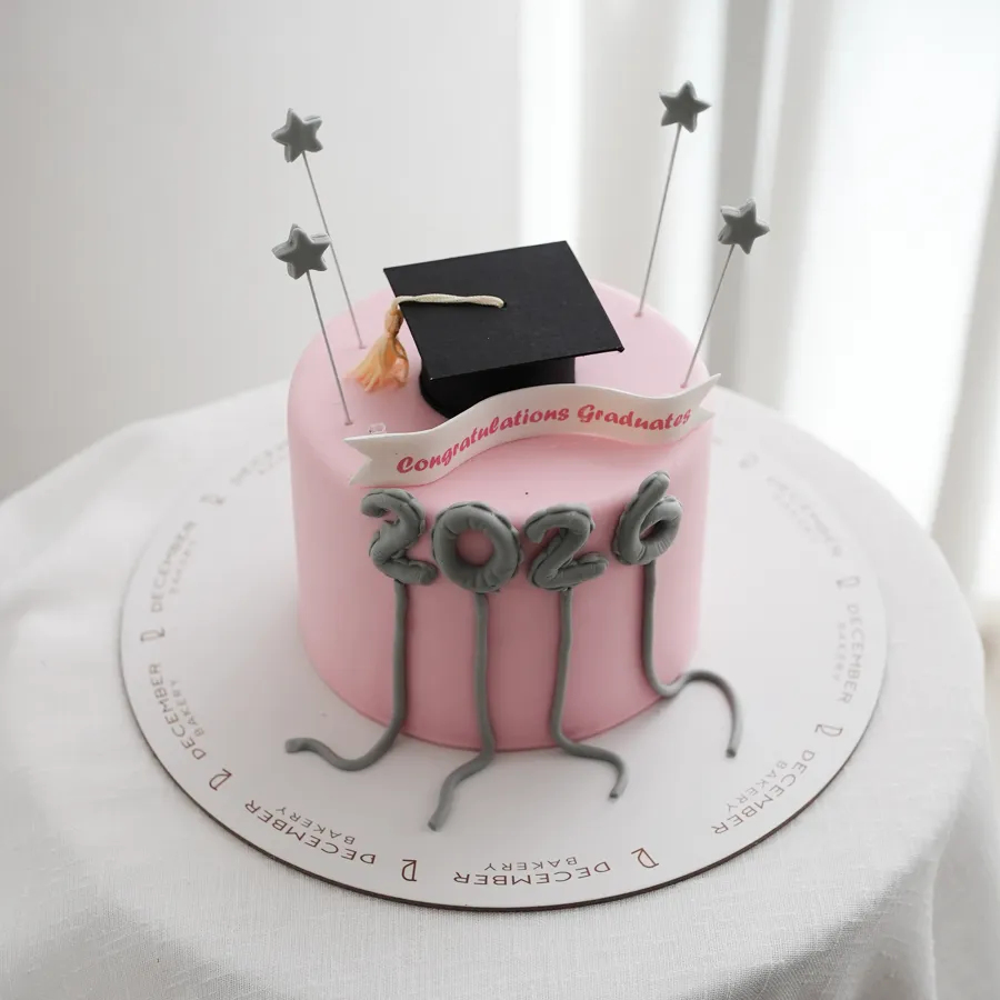 2026 pink gradation start cake 6inch