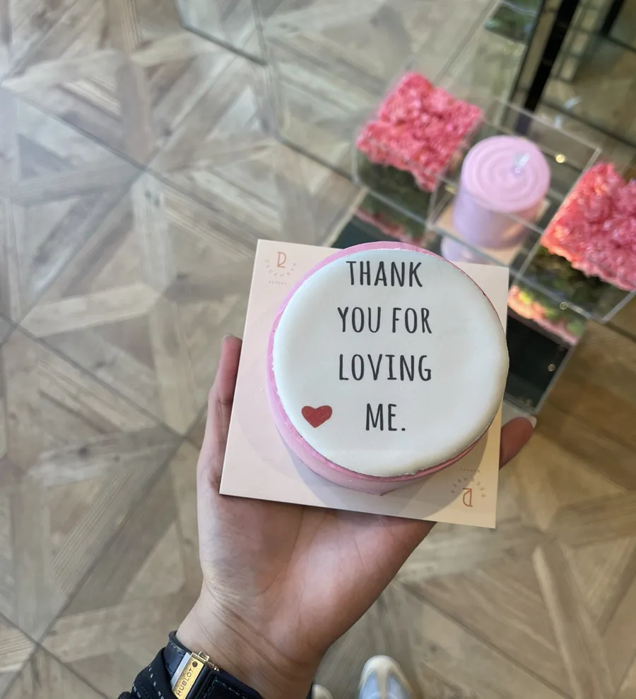 Mini Cake Thank You for Loving Me 2 inches