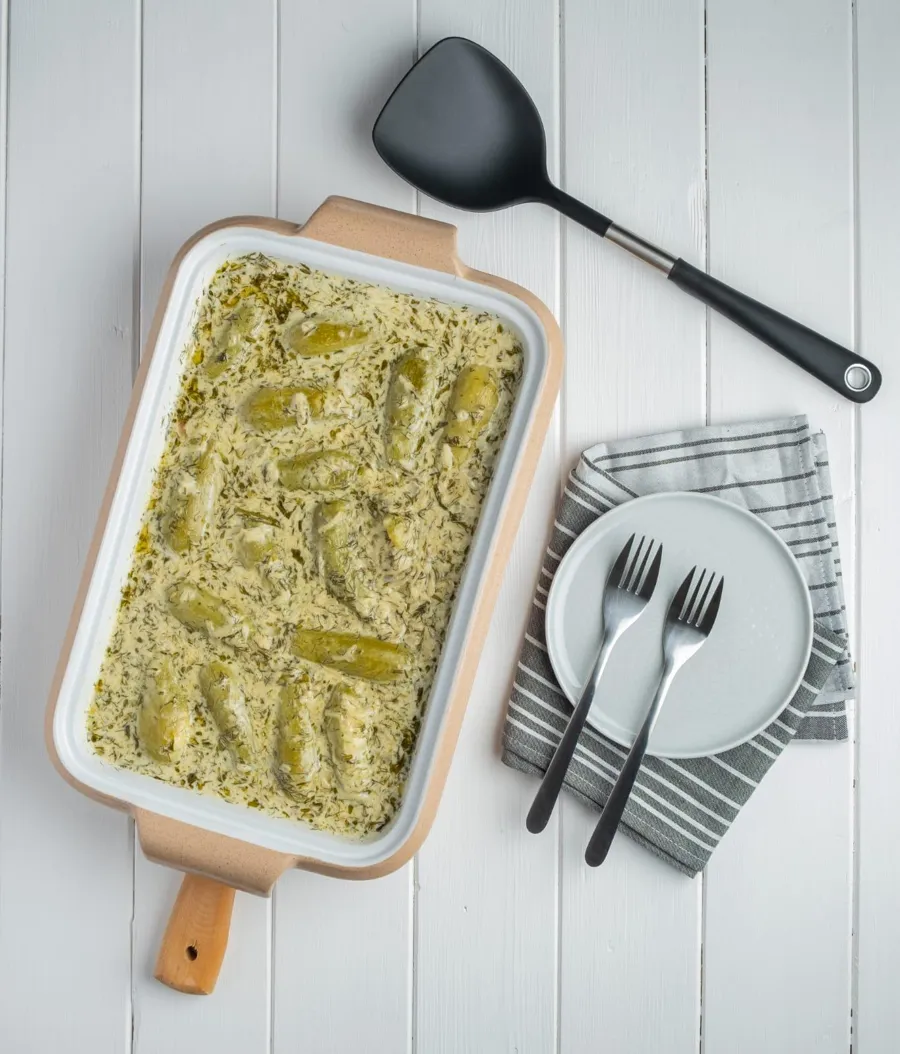 Kusa with white sauce