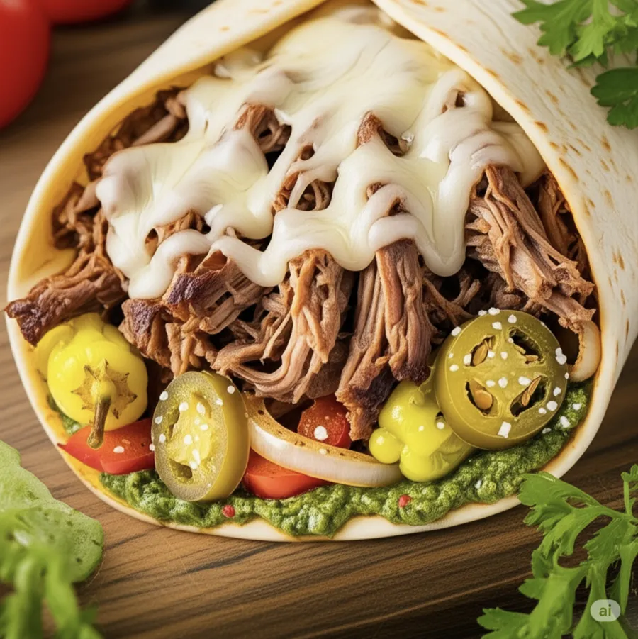 Smoky Chimichurri Beef Wrap