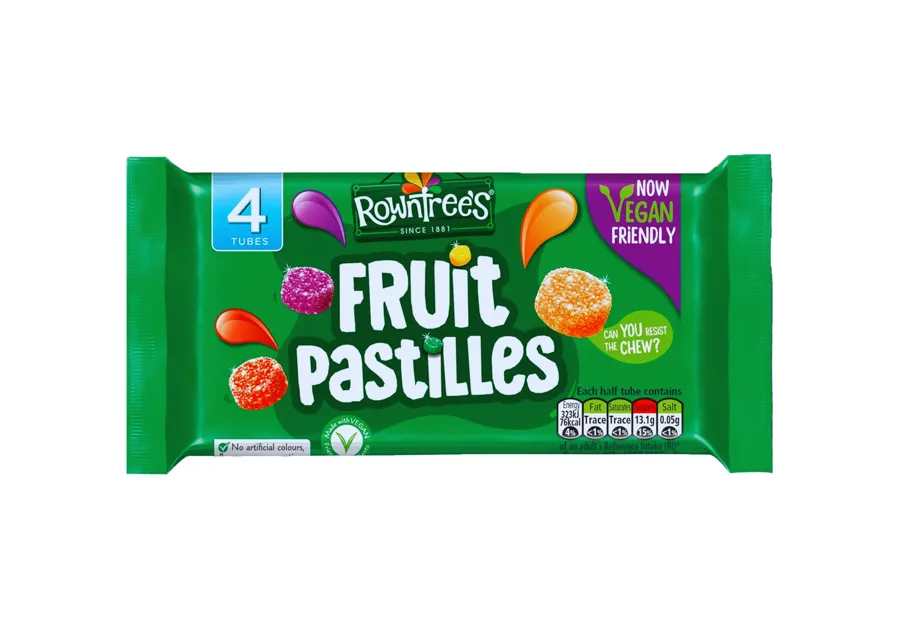 Rowntrees Sour Assorted Fruit Pastilles 4 Pack x 42.8gr