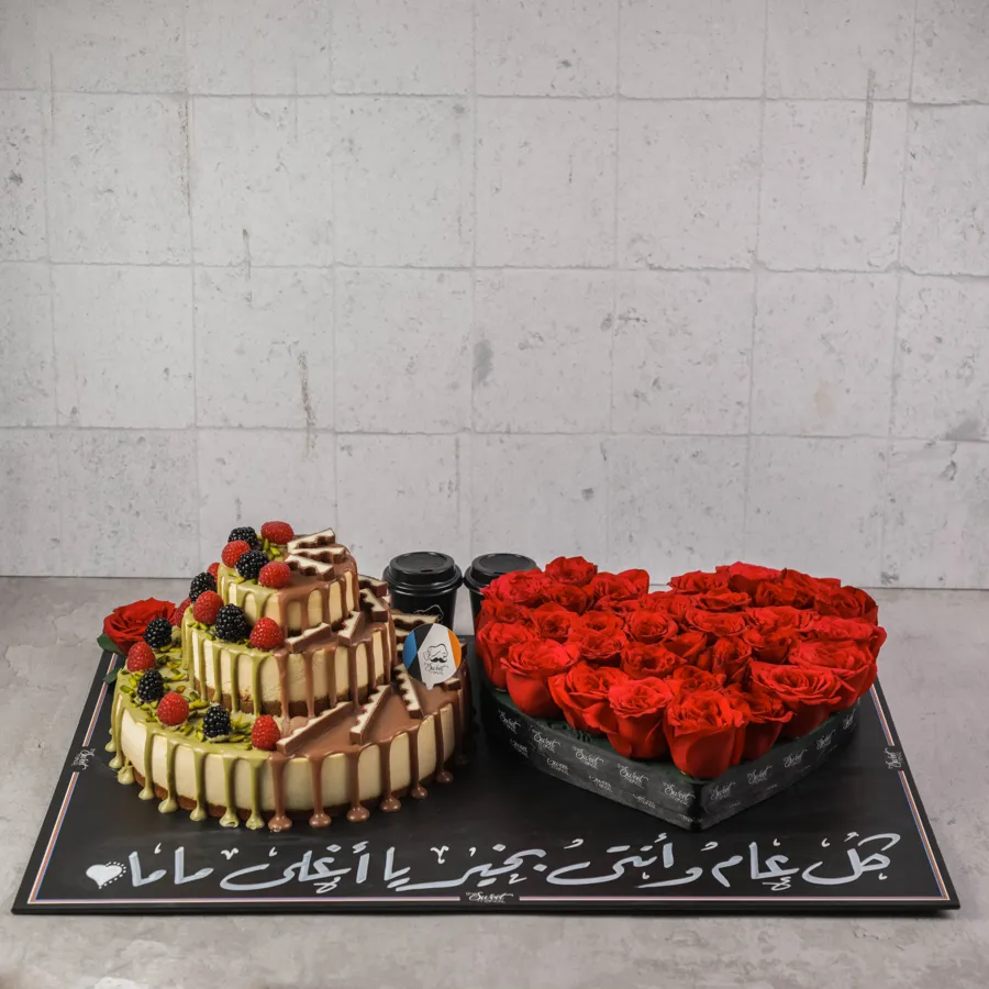 Special Cheese Cake Mix 3 Layers With Heart
