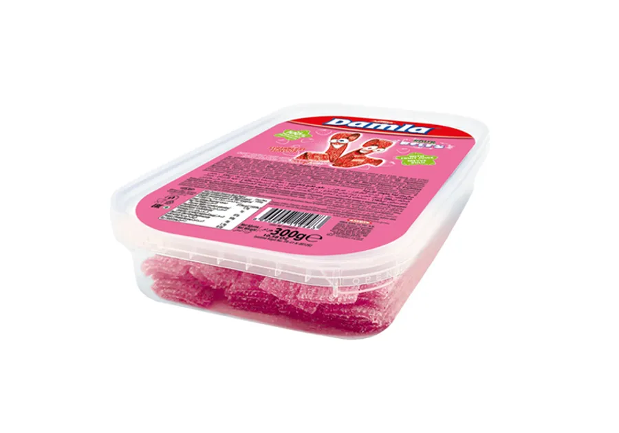 Tayas Damla Turkish Sour Liquorice Belts with Strawberry Flavor 300gr