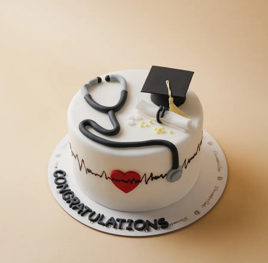 Graduation doctor 👩‍⚕️ cake 8inch mix chocolate vanilla