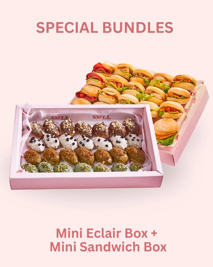 Mini eclair Box +Mini sandwich Box