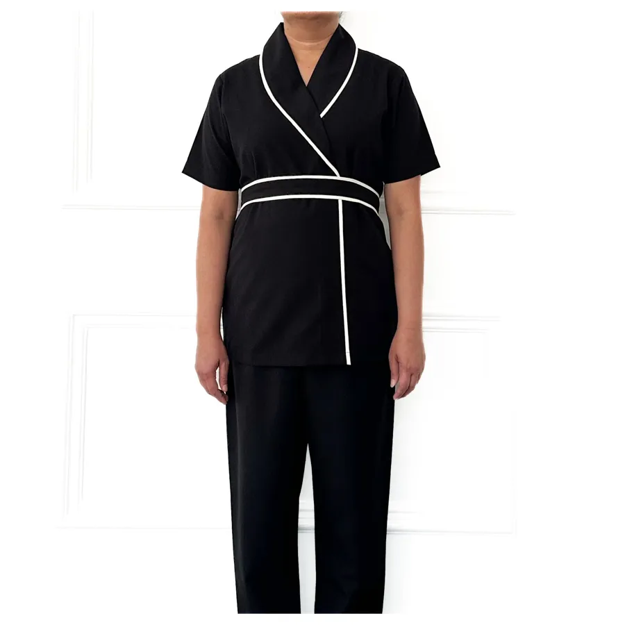Wrap Trimmed Set with Detachable Belt.