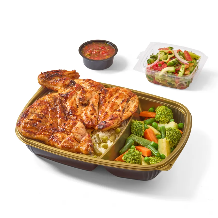 Half a charcoal-grilled chicken diet