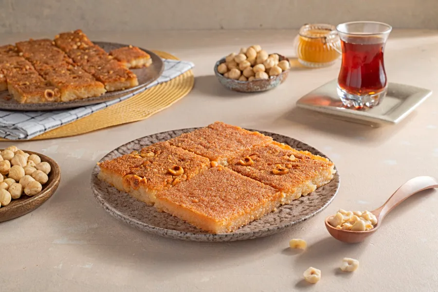 Basbousa With Hazelnut