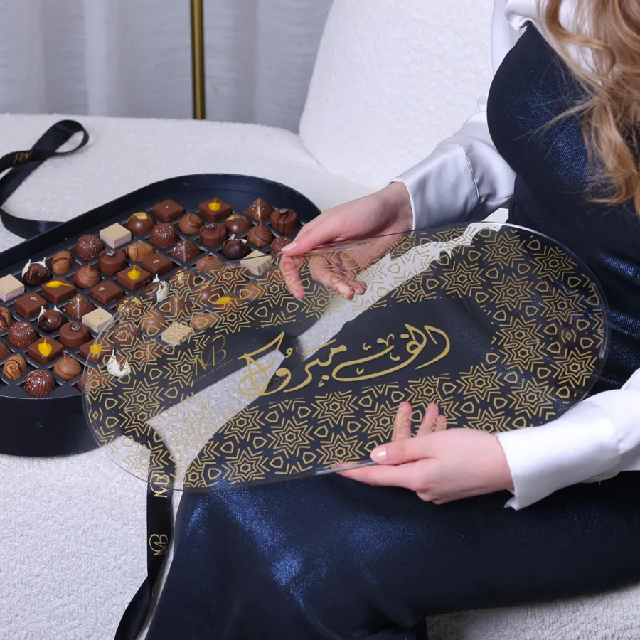 Black chocolate box