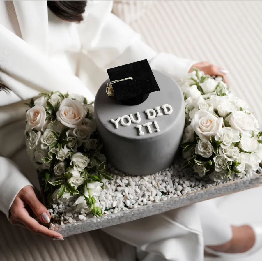 Graduation flower box