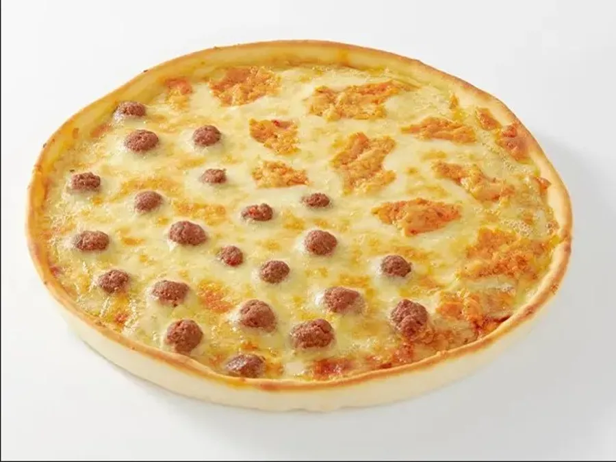 Meat and chicken pizza