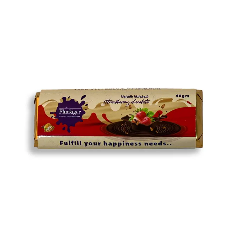Dark Chocolate Bar With Strawberry