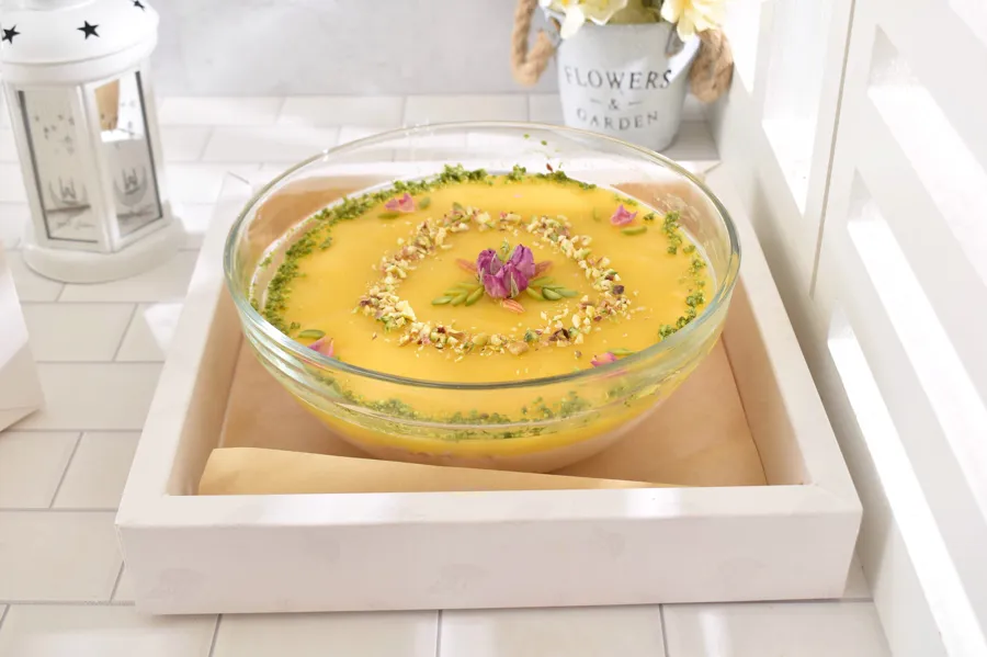 Orange blossom Mahalabia - vegan, gluten free with no refined sugar