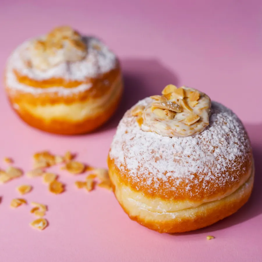 Stuffed Kunafa Cheese Cake Doughnuts