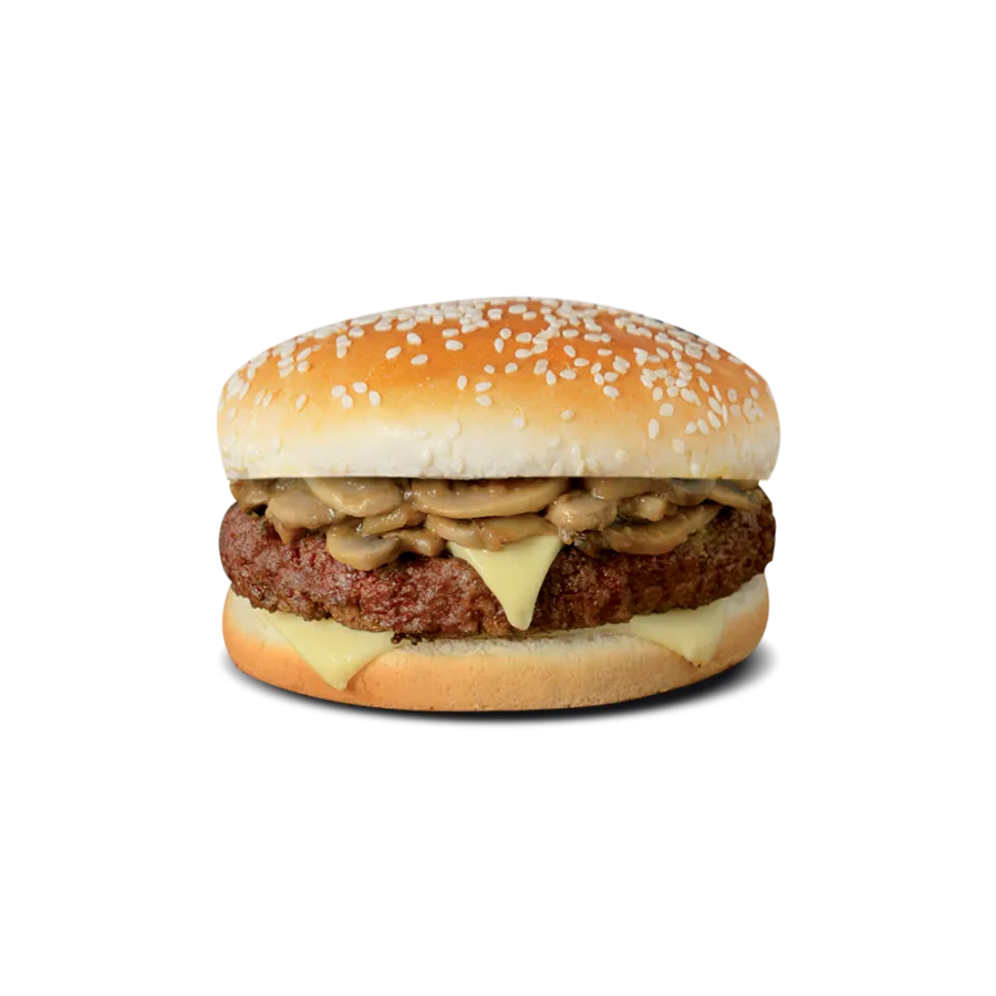 Mushroom and cheese burger