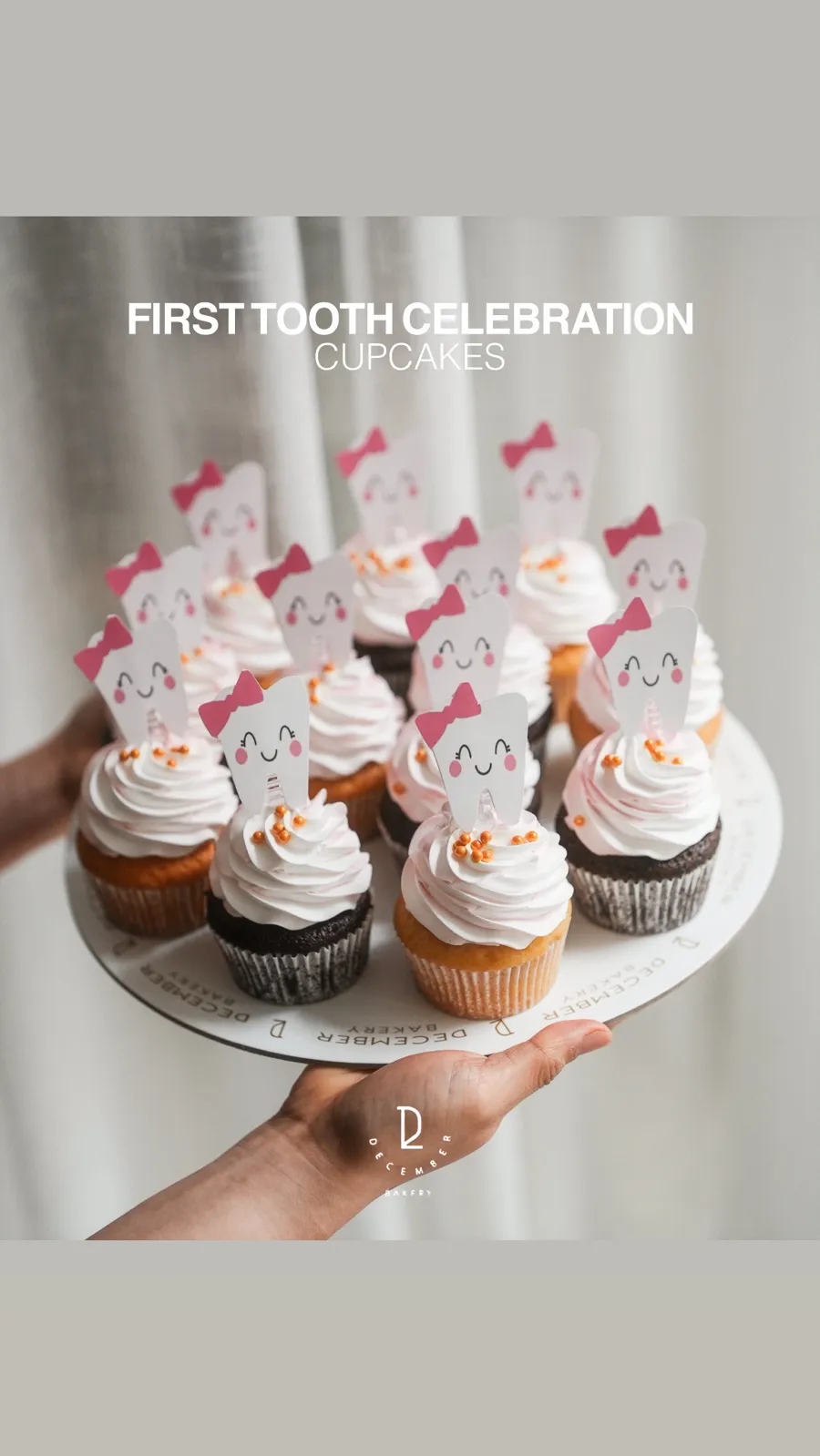 Pink tooth cup cake 🦷 12 pic