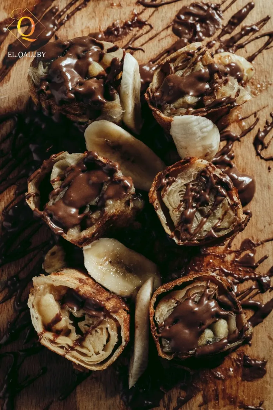 رول موز وشيكولاتة