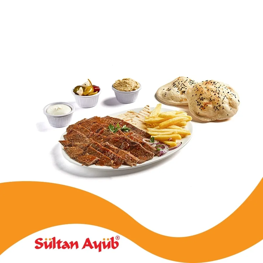 طبق شاورما لحم