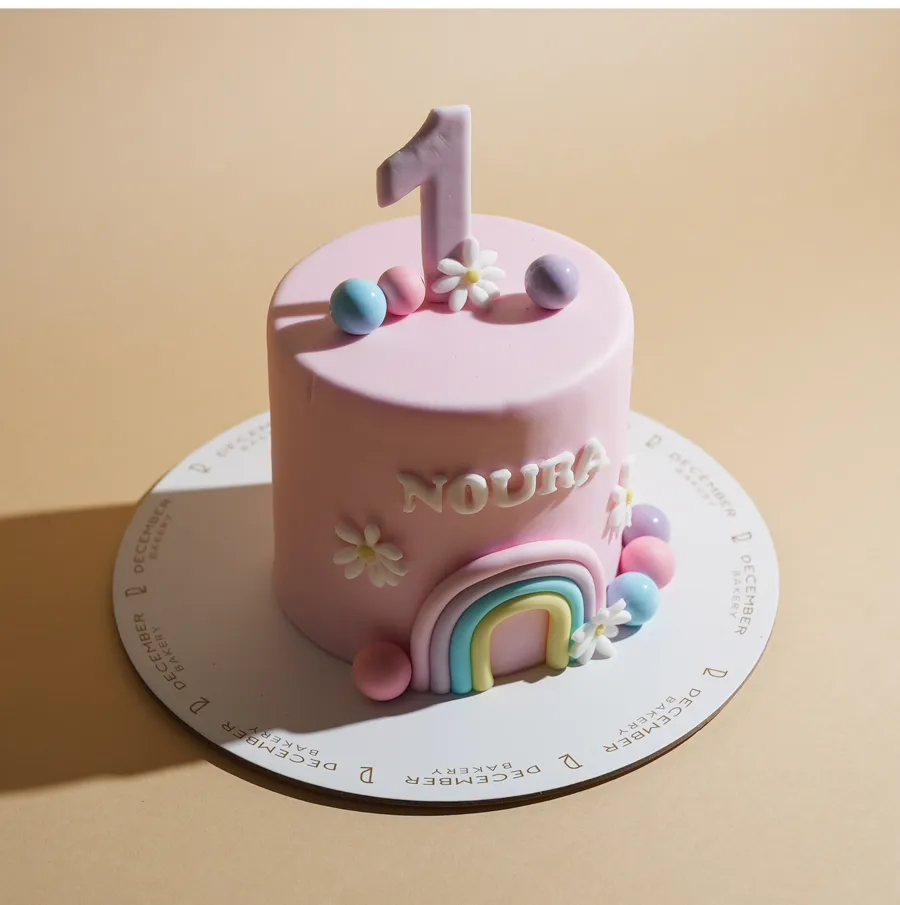 Pink rainbow cake 6 inch