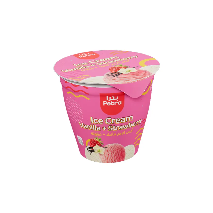 Strawberry Vanilla Ice Cream Cup 100 ml