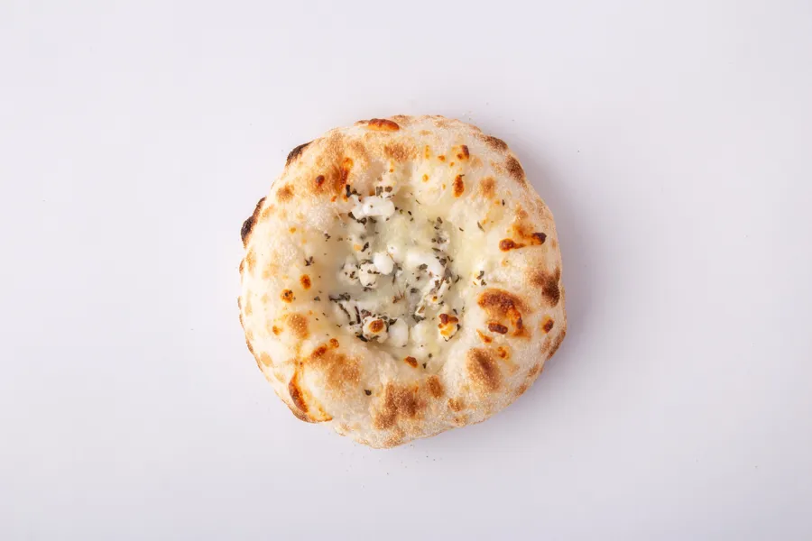 White cheese with mint