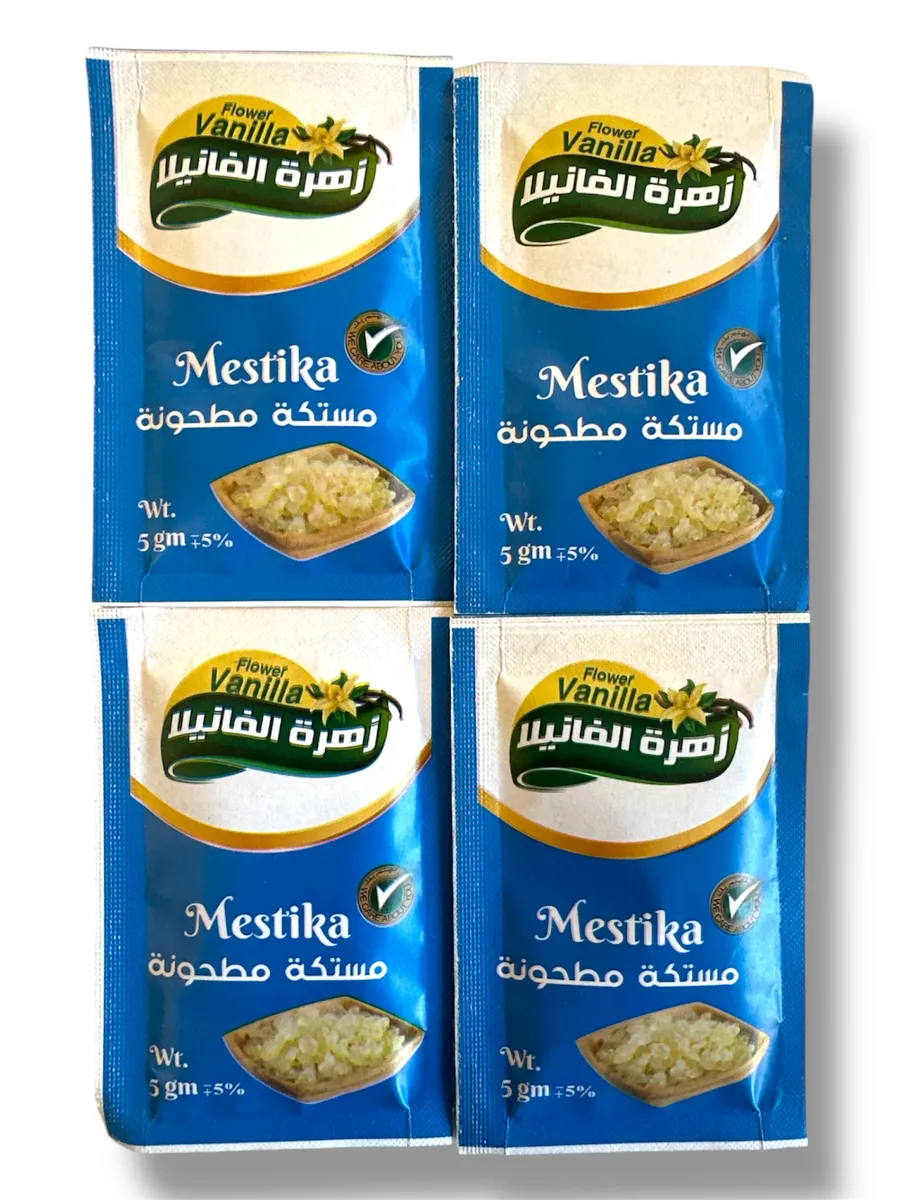 Single-Use Sachet of Ground Mastic Powder