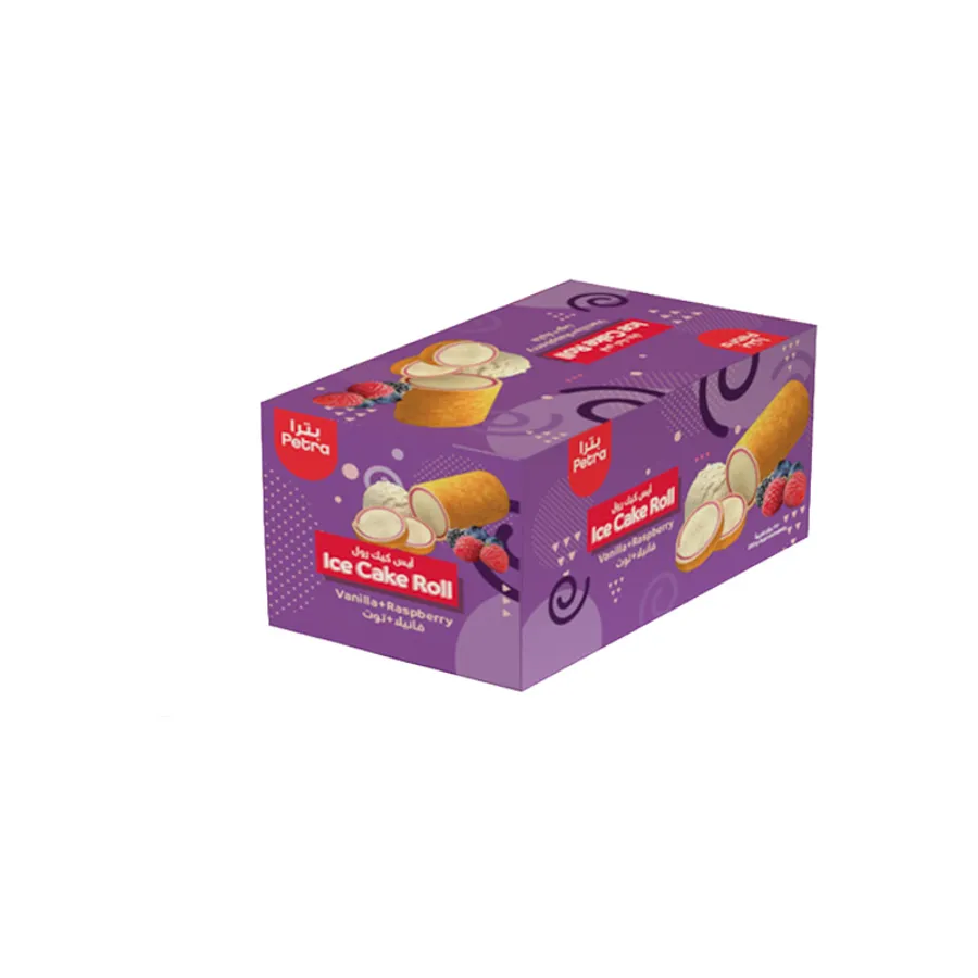 Ice Cake Roll Vanilla & Raspberry 250 grams (1 Piece)