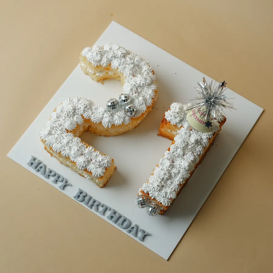 Number cake vanilla
