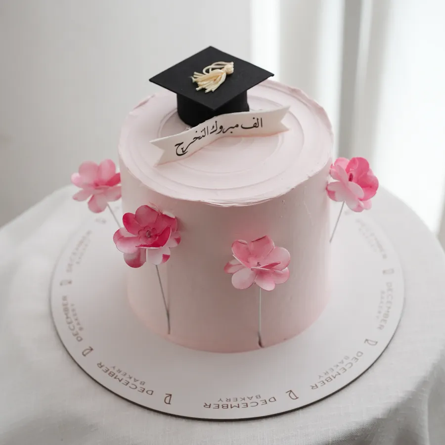 Pink flowers gradation cake 6inch