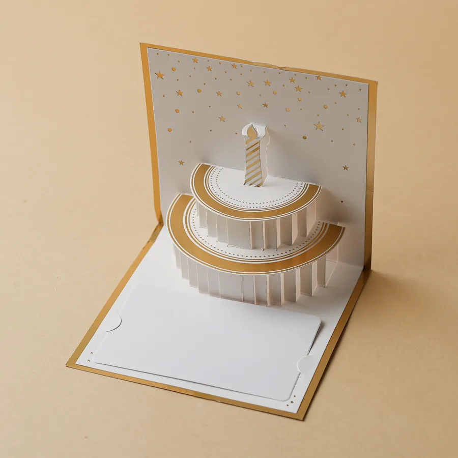 Cake card gold