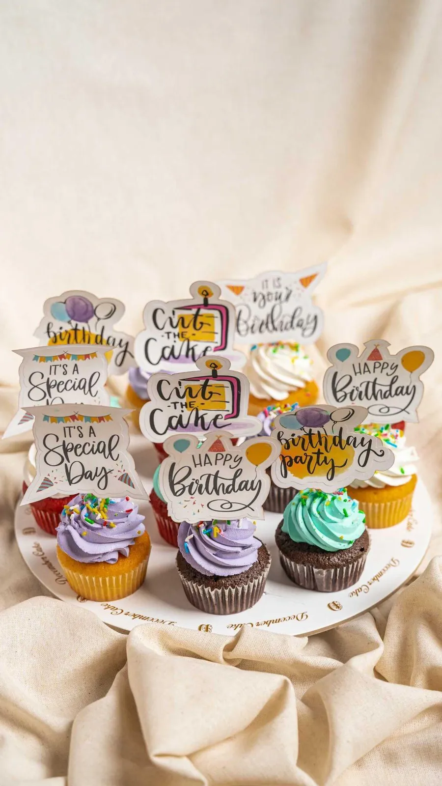 Cup cake birthday new 12 pic