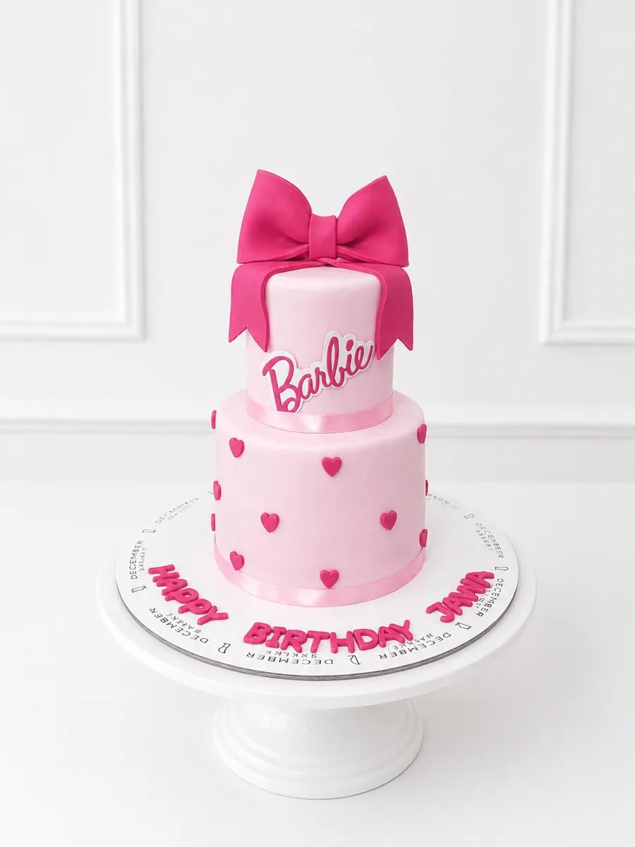 Barbi double pink cake 6inch